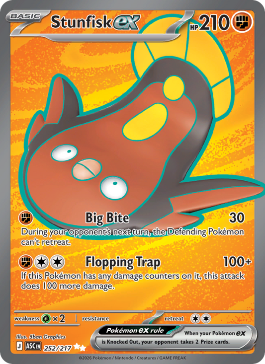 Stunfisk ex 252/217 Ultra Rare | Ascended Heroes | Pokemon Card