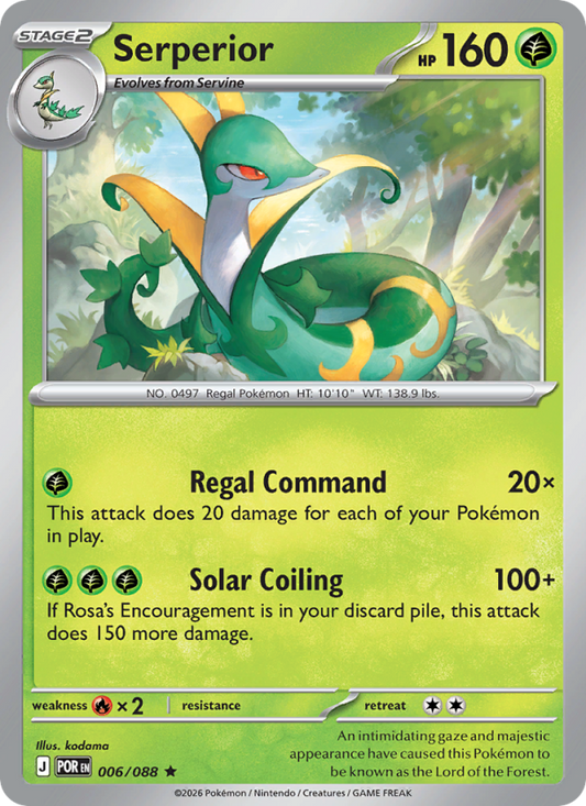 Serperior 6/88 Rare Holo | Perfect Order | Pokemon Card