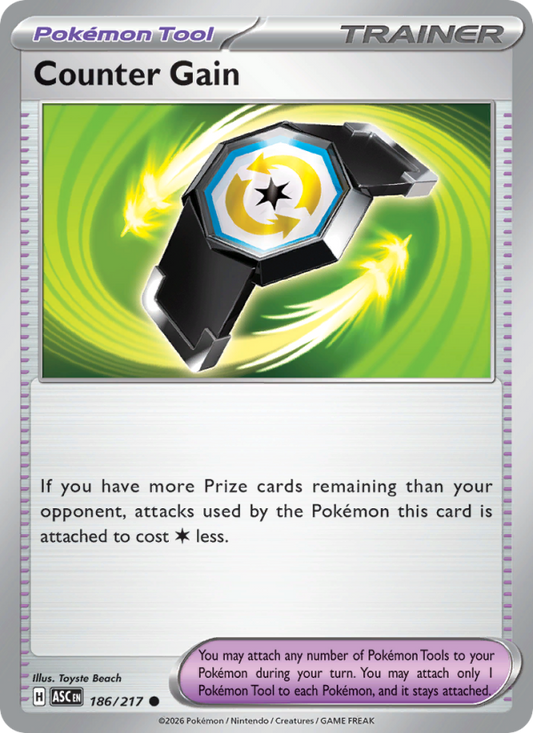 Counter Gain 186/217 Common | Ascended Heroes | Pokemon Card