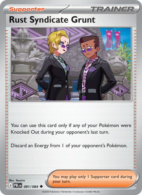 Rust Syndicate Grunt 81/84 Uncommon | Pitch Black | Pokemon Card