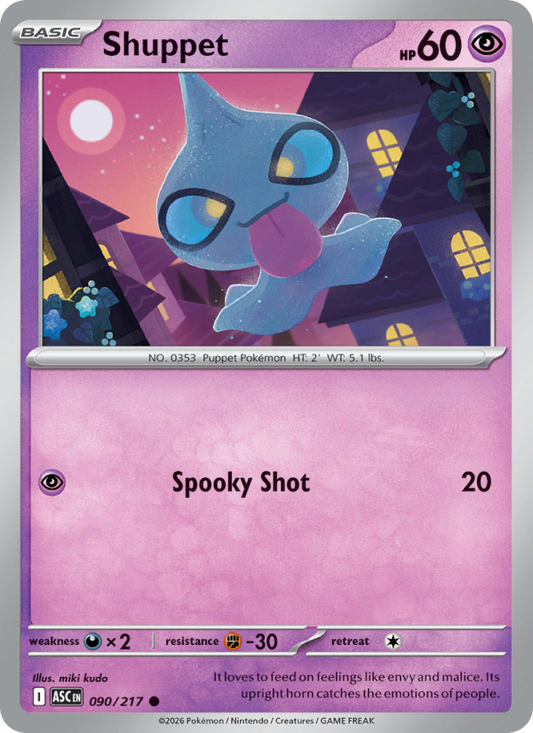 Shuppet 90/217 Common | Ascended Heroes | Pokemon Card
