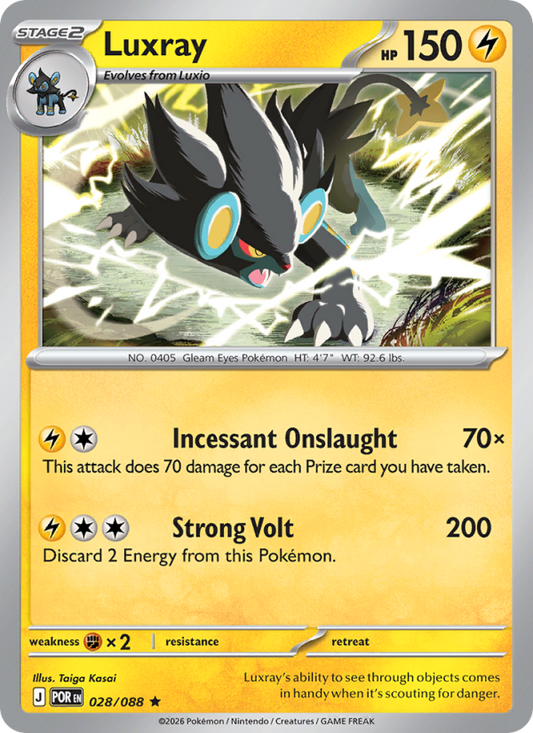 Luxray 28/88 Rare Holo | Perfect Order | Pokemon Card