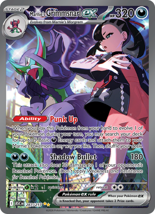 Marnie's Grimmsnarl ex 287/217 Special Illustration Rare | Ascended Heroes | Pokemon Card