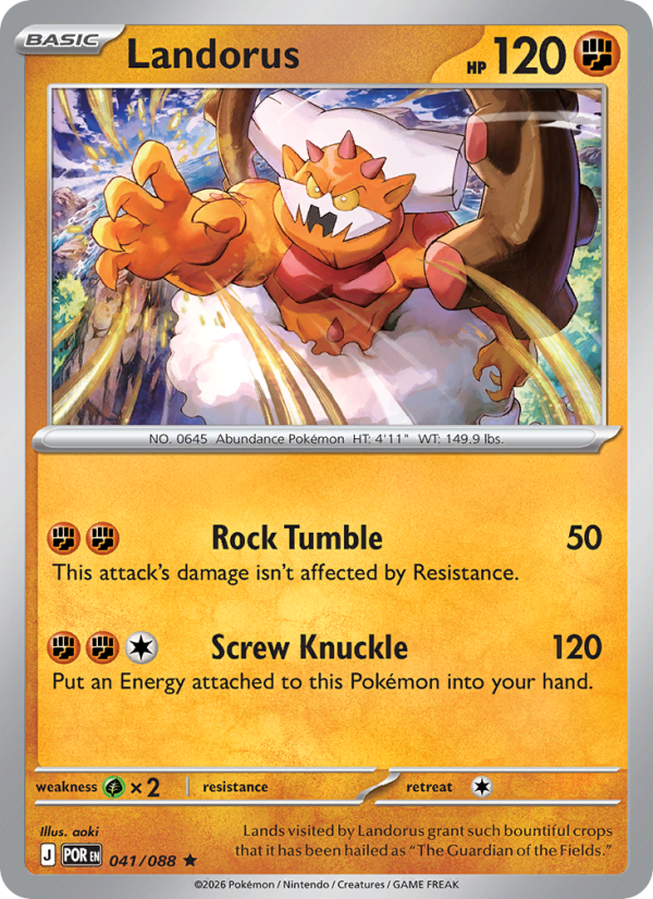 Landorus 41/88 Rare Holo | Perfect Order | Pokemon Card