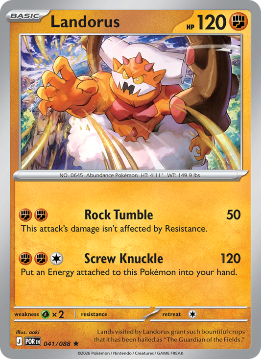 Landorus 41/88 Rare Holo | Perfect Order | Pokemon Card