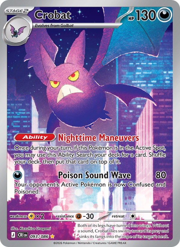 Crobat 93/86 Illustration Rare | Chaos Rising | Pokemon Card