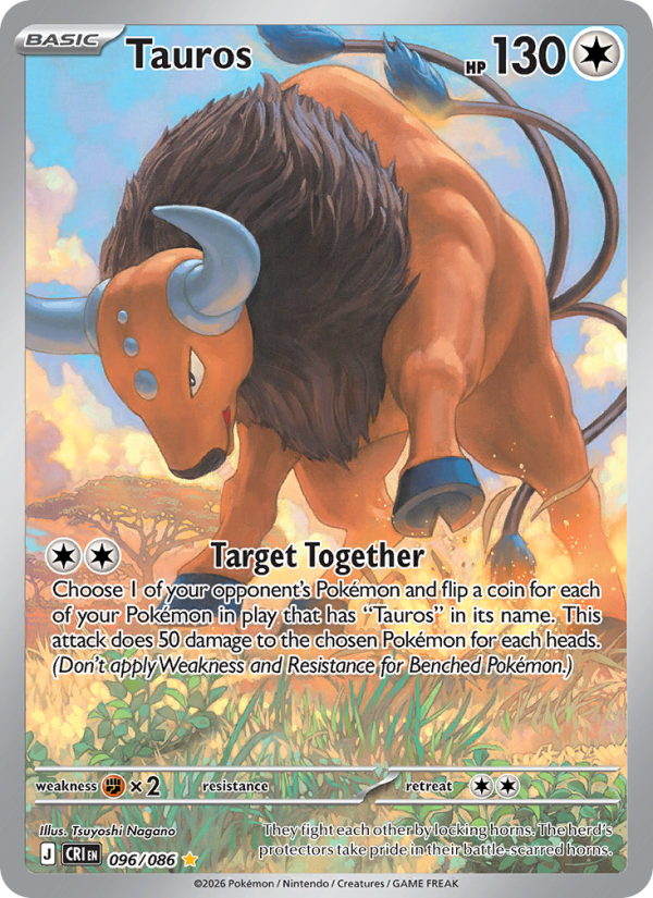 Tauros 96/86 Illustration Rare | Chaos Rising | Pokemon Card