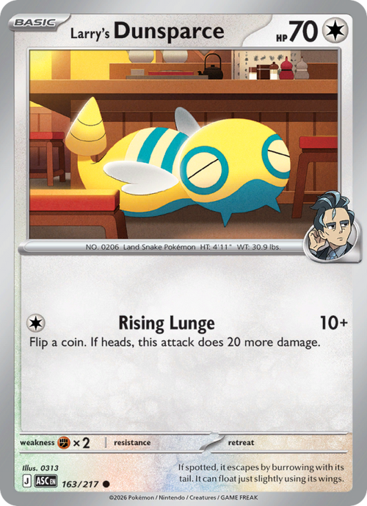 Larry's Dunsparce 163/217 Common | Ascended Heroes | Pokemon Card