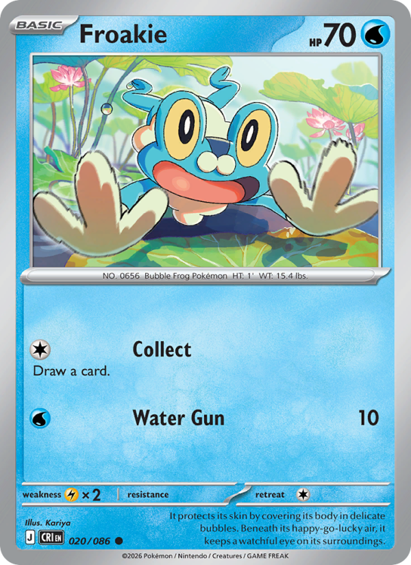 Froakie 20/86 Common | Chaos Rising | Pokemon Card