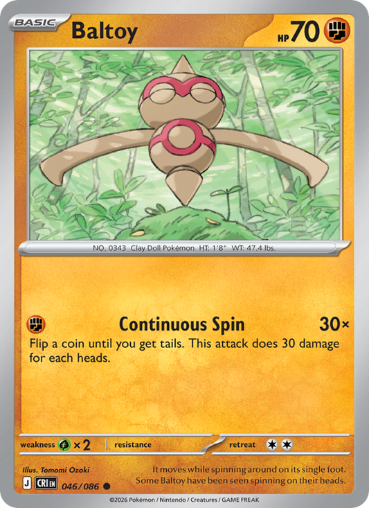 Baltoy 46/86 Common | Chaos Rising | Pokemon Card