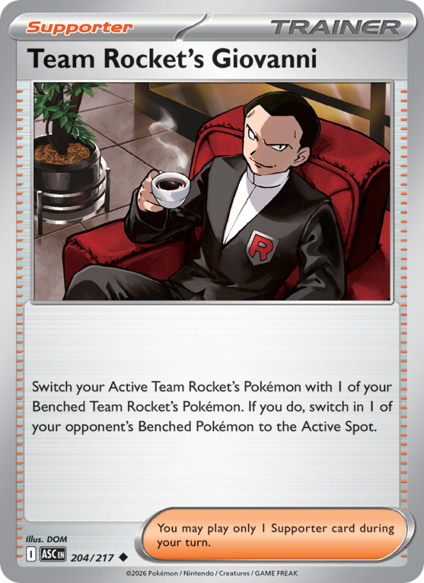Team Rocket's Giovanni 204/217 Uncommon | Ascended Heroes | Pokemon Card