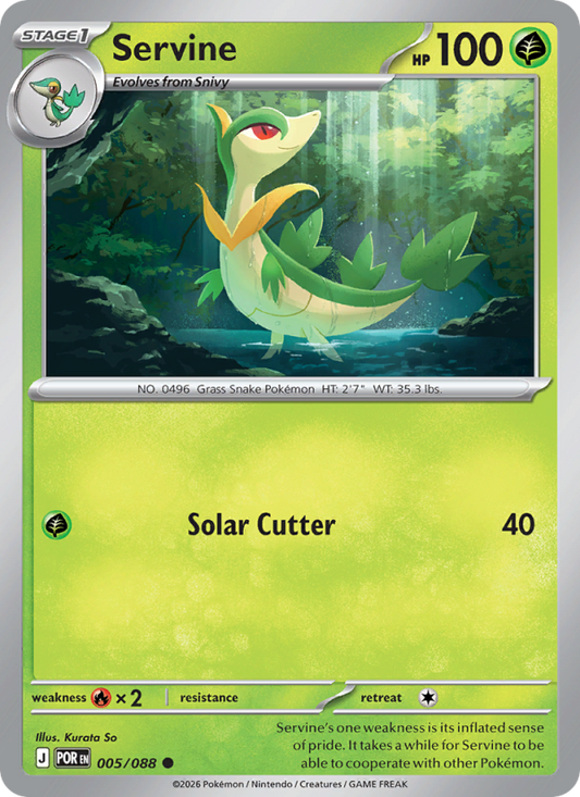 Servine 5/88 Common | Perfect Order | Pokemon Card