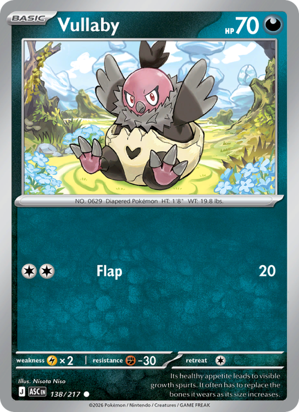 Vullaby 138/217 Common | Ascended Heroes | Pokemon Card