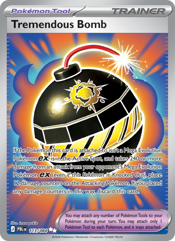 Tremendous Bomb 113/84 Ultra Rare | Pitch Black | Pokemon Card