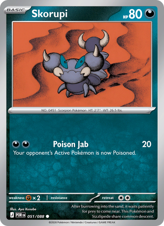 Skorupi 51/88 Common | Perfect Order | Pokemon Card