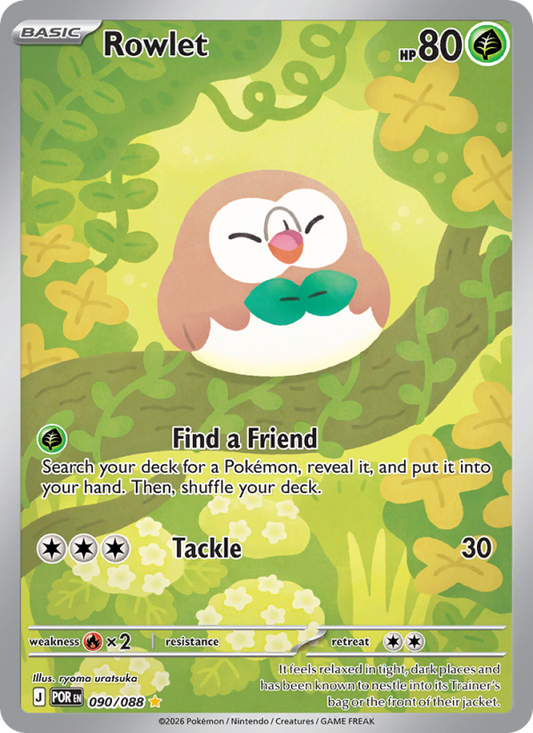Rowlet 90/88 Illustration Rare | Perfect Order | Pokemon Card
