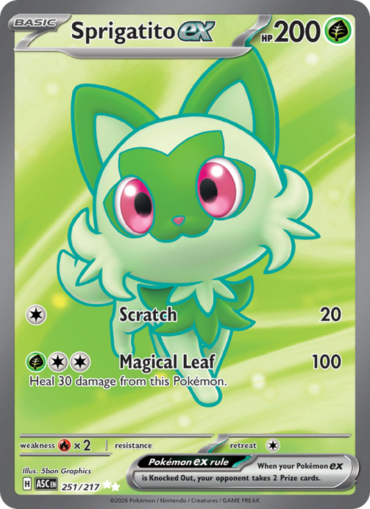 Sprigatito ex 251/217 Ultra Rare | Ascended Heroes | Pokemon Card