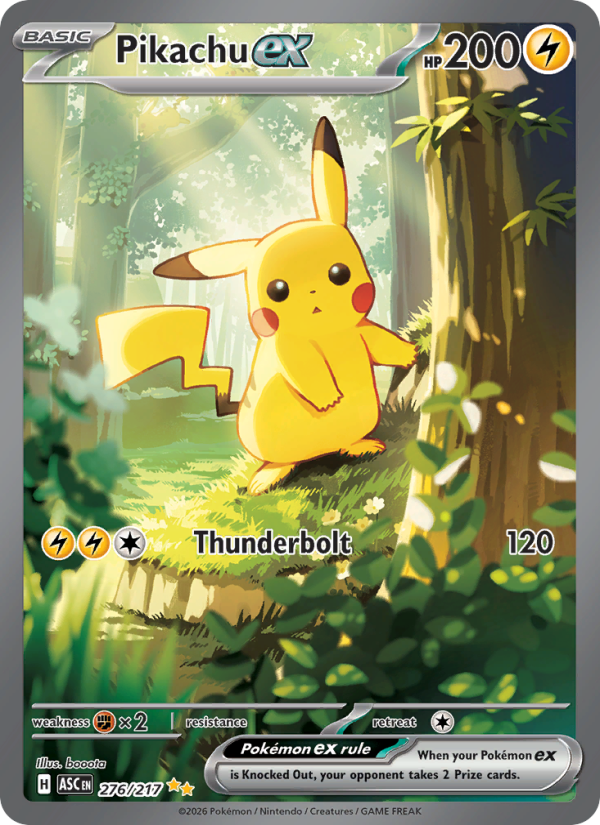 Pikachu ex 276/217 Special Illustration Rare | Ascended Heroes | Pokemon Card