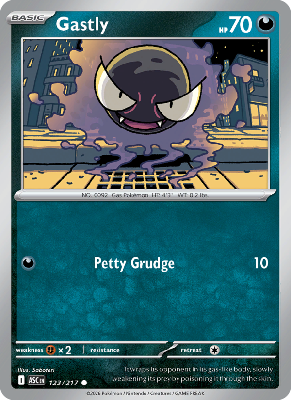 Gastly 123/217 Common | Ascended Heroes | Pokemon Card