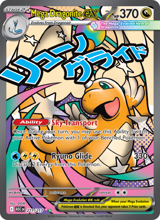 Mega Dragonite ex 271/217 Ultra Rare | Ascended Heroes | Pokemon Card