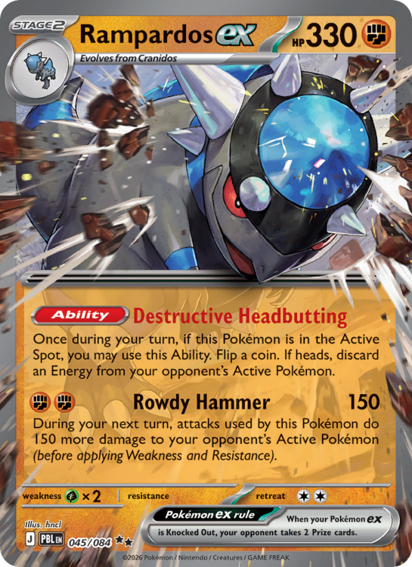 Rampardos ex 45/84 Double Rare | Pitch Black | Pokemon Card