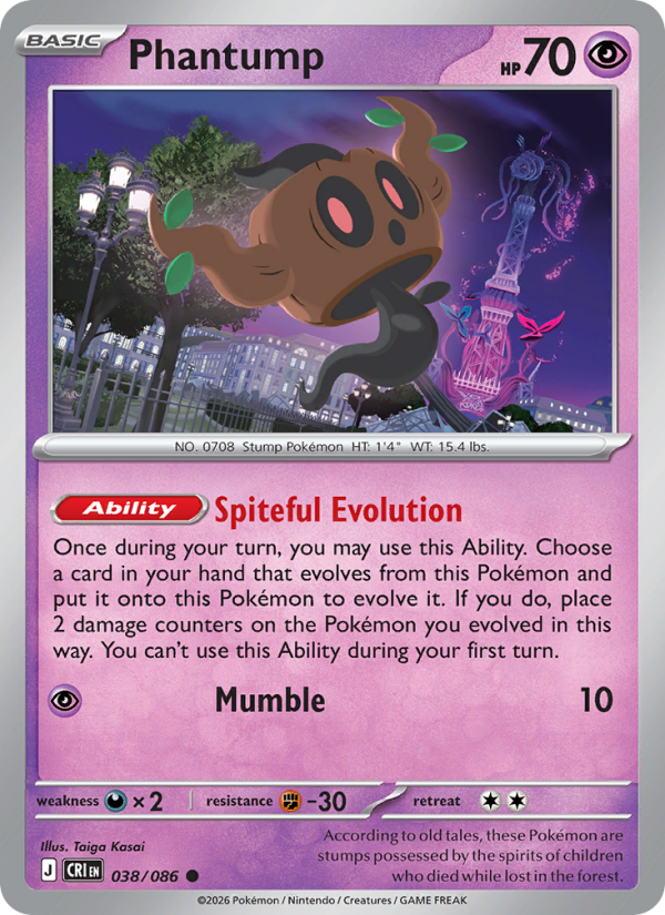 Phantump 38/86 Common | Chaos Rising | Pokemon Card