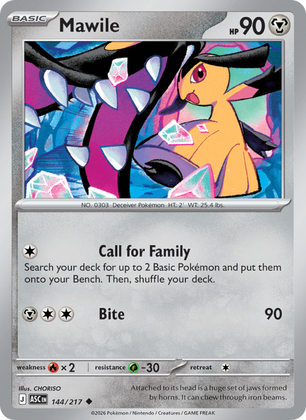 Mawile 144/217 Uncommon | Ascended Heroes | Pokemon Card