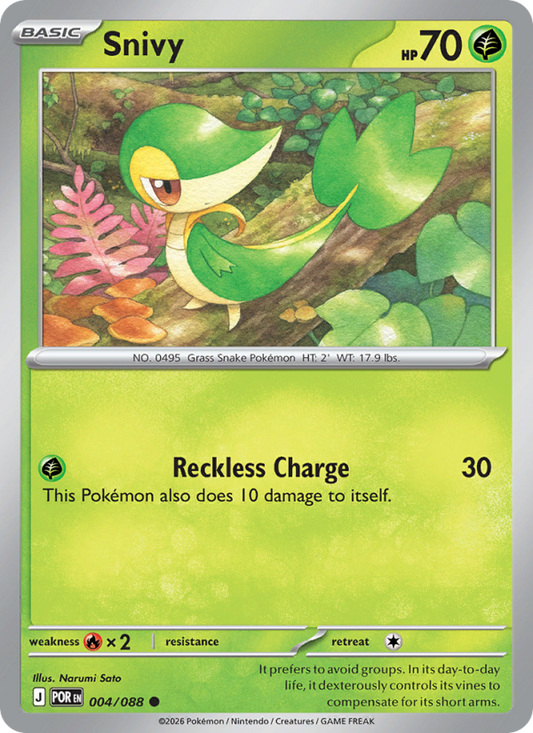 Snivy 4/88 Common | Perfect Order | Pokemon Card