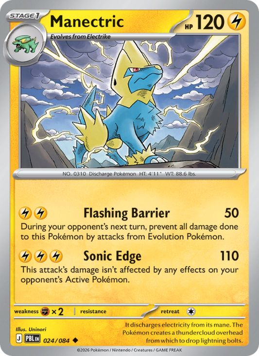 Manectric 24/84 Uncommon | Pitch Black | Pokemon Card