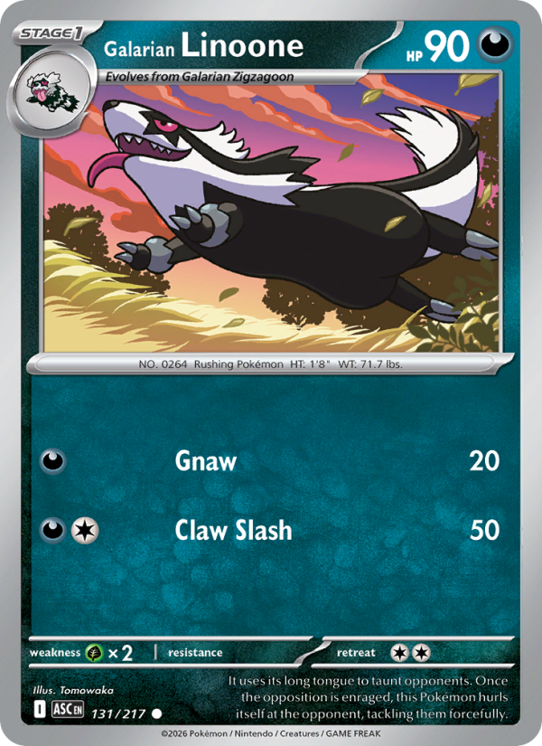 Galarian Linoone 131/217 Common | Ascended Heroes | Pokemon Card