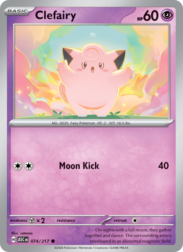 Clefairy 74/217 Common | Ascended Heroes | Pokemon Card