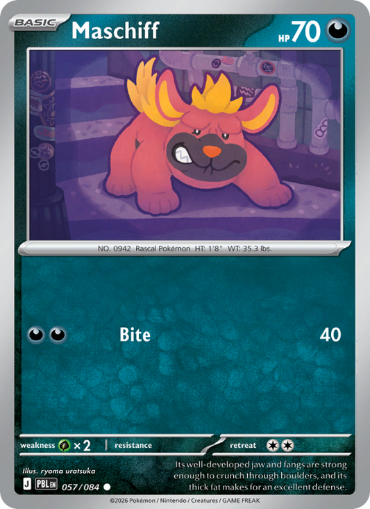 Maschiff 57/84 Common | Pitch Black | Pokemon Card