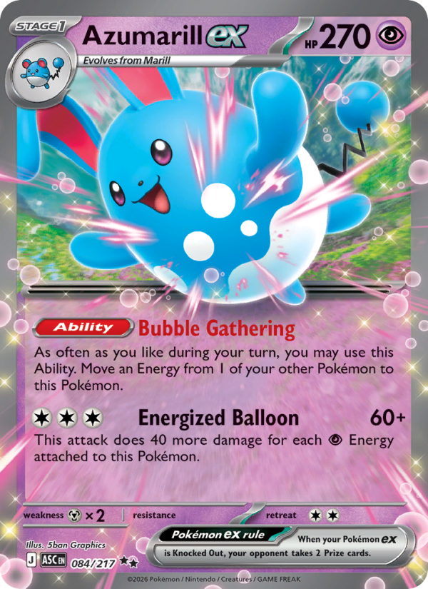 Azumarill ex 84/217 Double Rare | Ascended Heroes | Pokemon Card