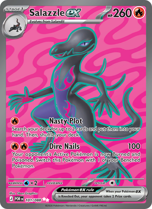 Salazzle ex 101/88 Ultra Rare | Perfect Order | Pokemon Card