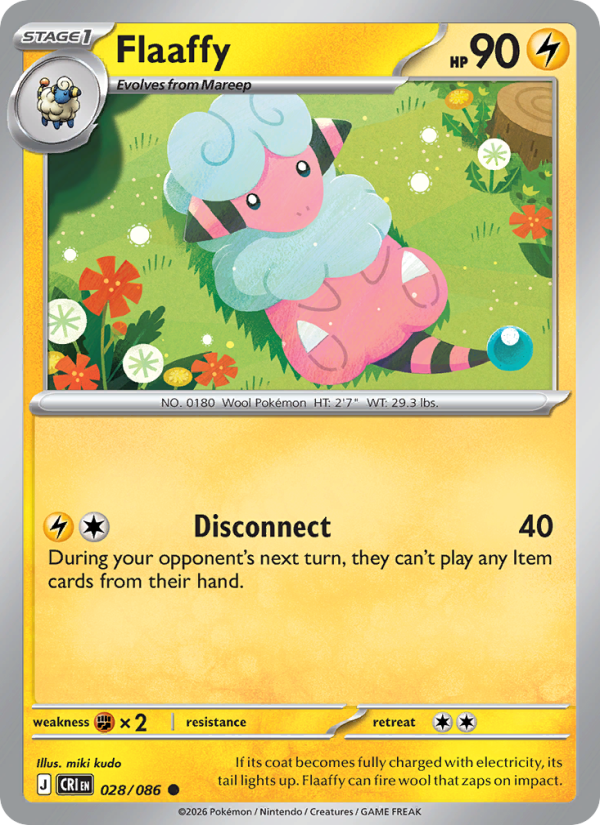 Flaaffy 28/86 Common | Chaos Rising | Pokemon Card
