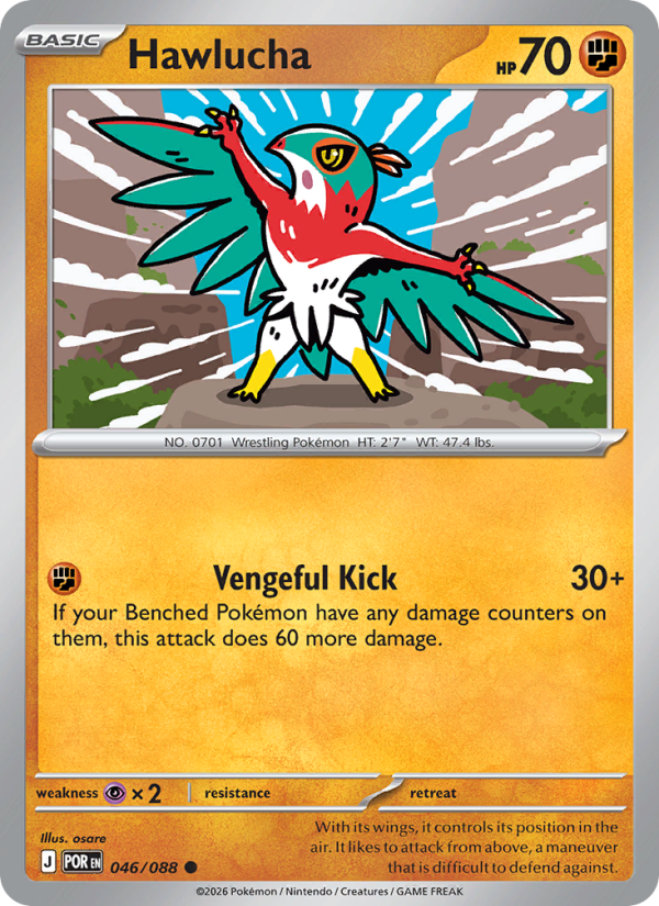 Hawlucha 46/88 Common | Perfect Order | Pokemon Card