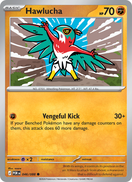 Hawlucha 46/88 Common | Perfect Order | Pokemon Card
