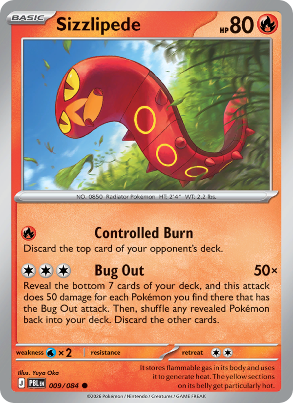 Sizzlipede 9/84 Common | Pitch Black | Pokemon Card