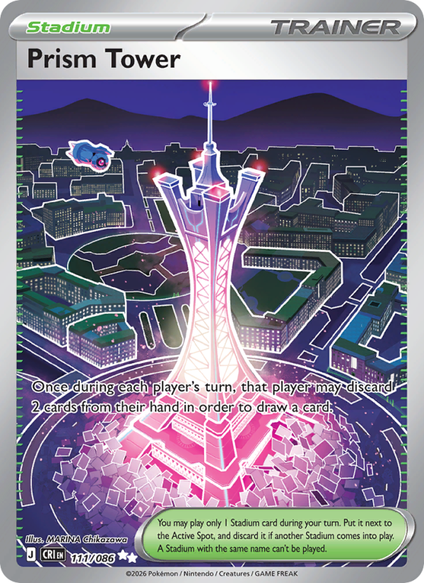 Prism Tower 111/86 Ultra Rare | Chaos Rising | Pokemon Card