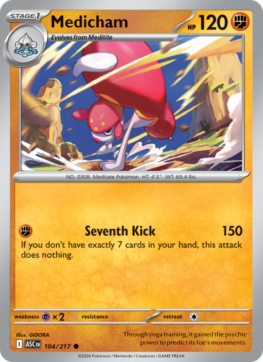 Medicham 104/217 Common | Ascended Heroes | Pokemon Card