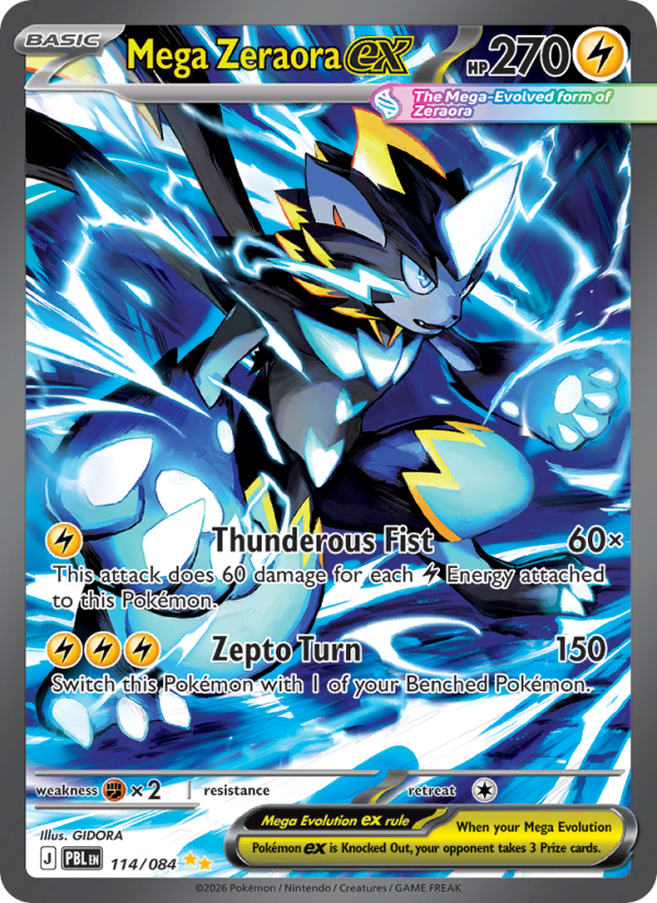 Mega Zeraora ex 114/84 Special Illustration Rare | Pitch Black | Pokemon Card