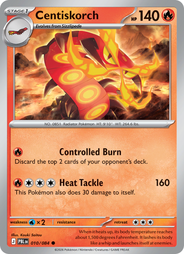 Centiskorch 10/84 Common | Pitch Black | Pokemon Card