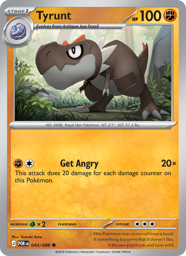Tyrunt 44/88 Common | Perfect Order | Pokemon Card