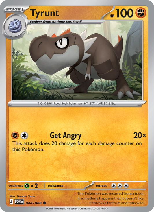 Tyrunt 44/88 Common | Perfect Order | Pokemon Card