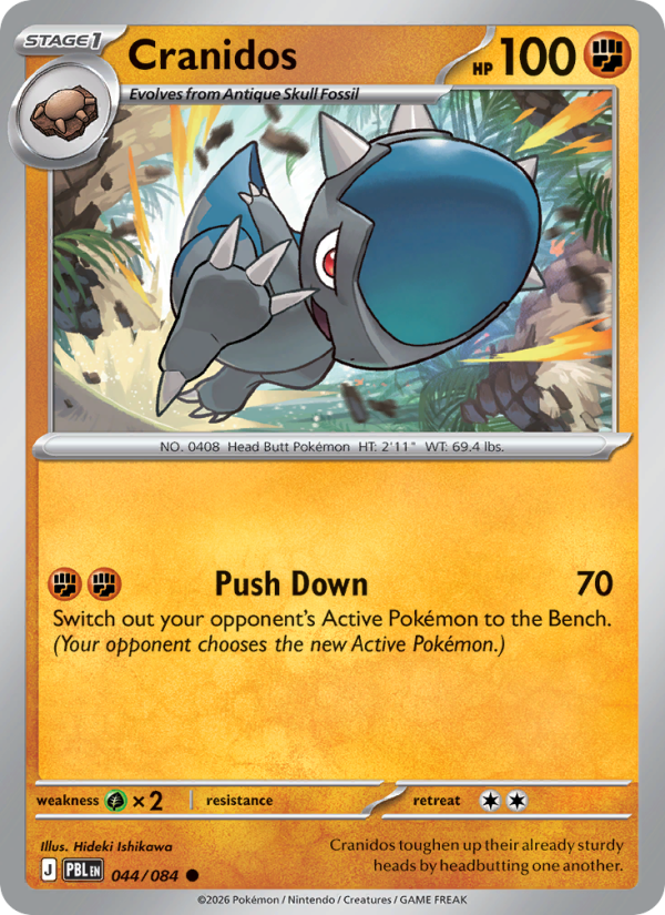 Cranidos 44/84 Common | Pitch Black | Pokemon Card