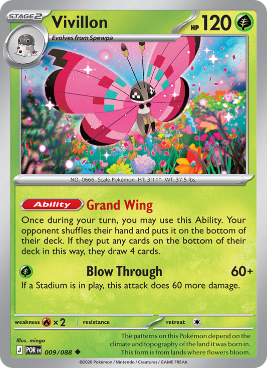 Vivillon 9/88 Uncommon | Perfect Order | Pokemon Card
