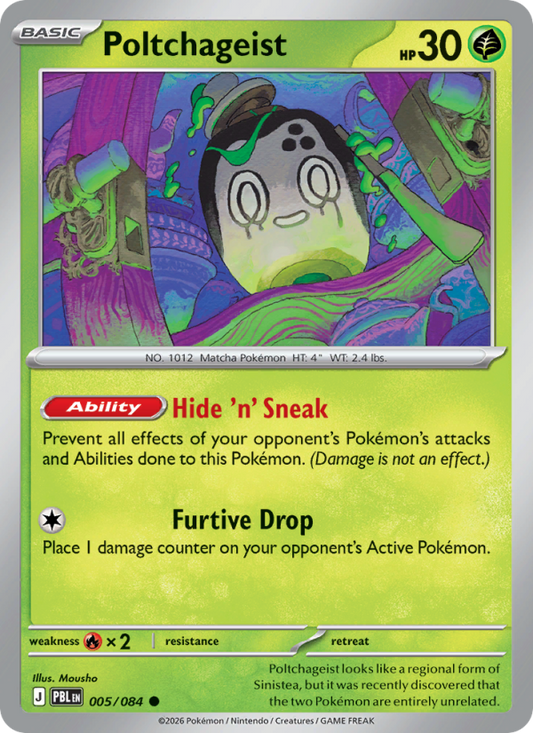 Poltchageist 5/84 Common | Pitch Black | Pokemon Card