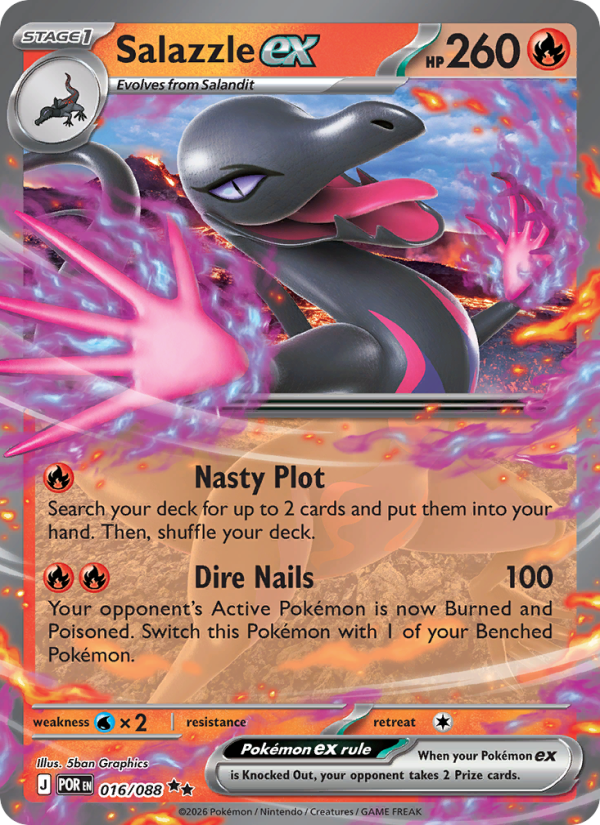 Salazzle ex 16/88 Double Rare | Perfect Order | Pokemon Card