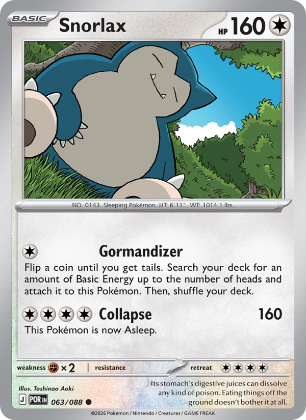 Snorlax 63/88 Common | Perfect Order | Pokemon Card