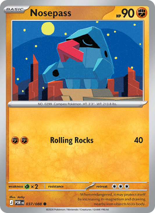 Nosepass 37/88 Common | Perfect Order | Pokemon Card